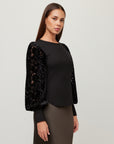 Kaya Contrast Bishop Sleeve Top