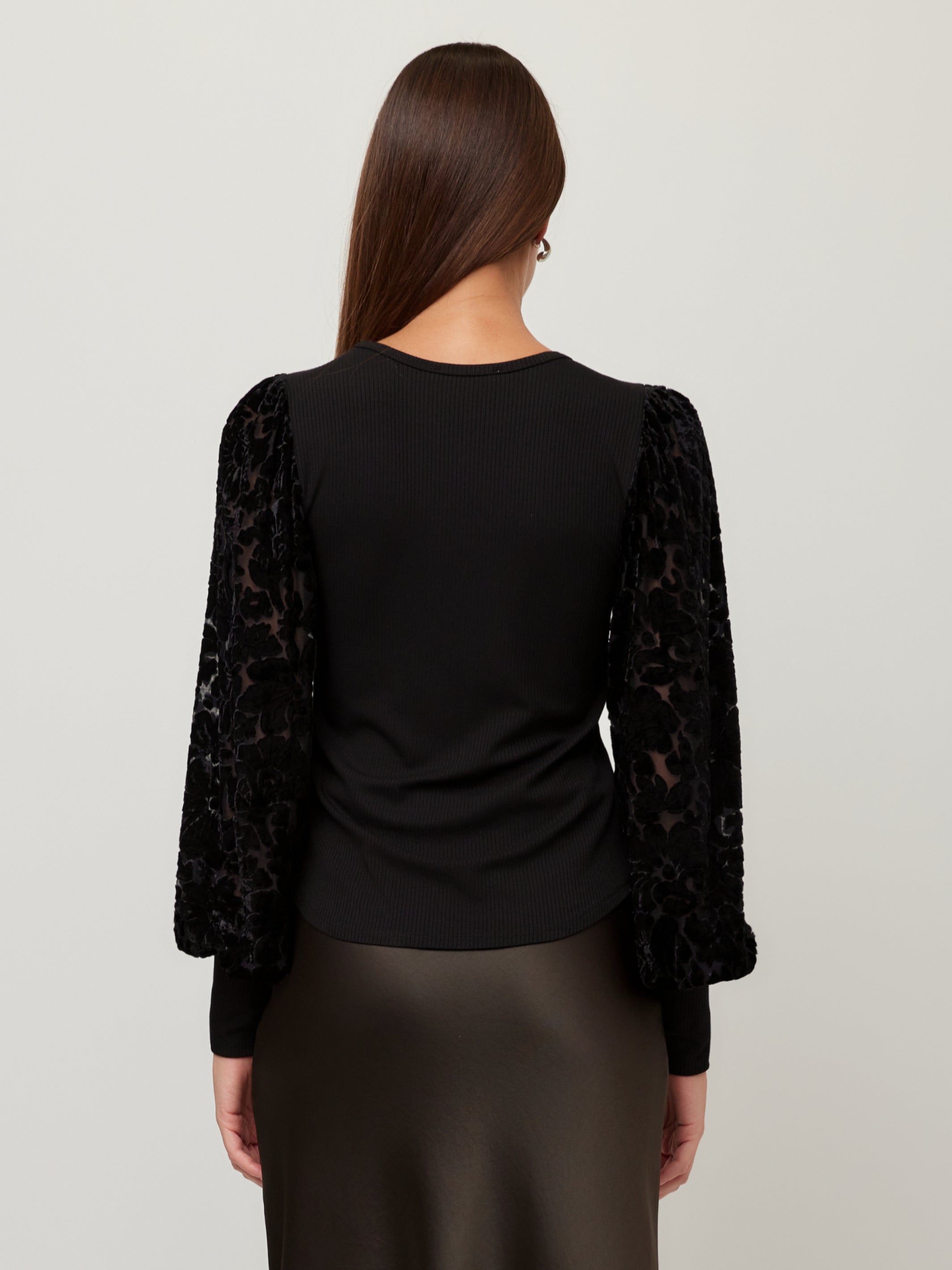 Kaya Contrast Bishop Sleeve Top