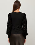 Kaya Contrast Bishop Sleeve Top