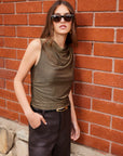 Paige Sleeveless Shirred Top