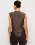 Paige Sleeveless Shirred Top