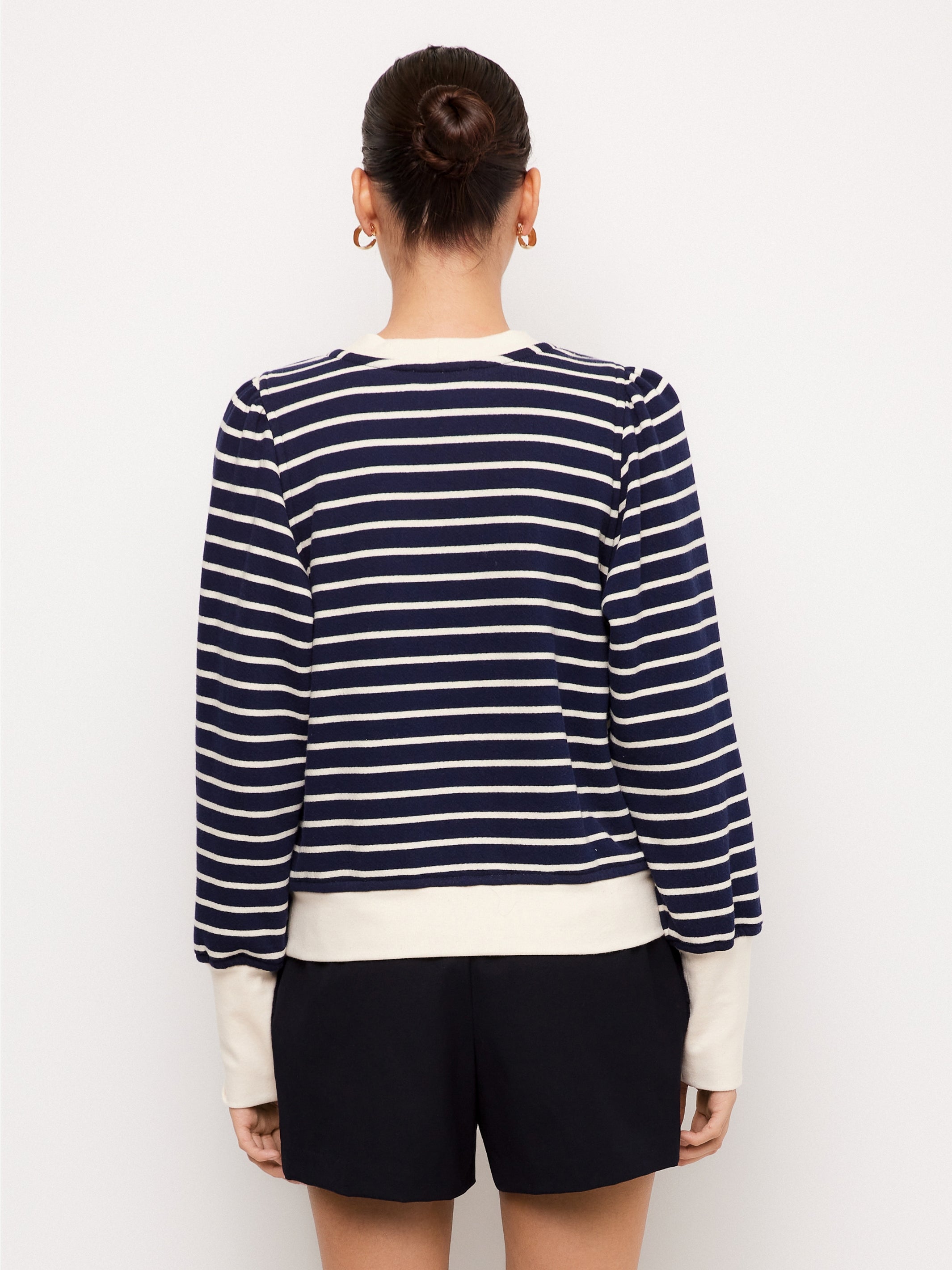 Lynsey Contrast Bishop Sleeve Top