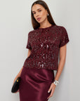 Stacey Sequin Top
