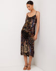 Krissa Drape Front Midi Dress