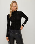 Velvet Burnout Ruched Selena Top