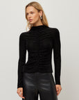 Velvet Burnout Ruched Selena Top