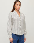 Lizzy Stripe Long Sleeve Ruffle Top