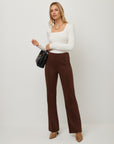 Ellie Faux Suede Bootcut Pants
