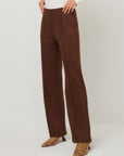 Ellie Faux Suede Bootcut Pants