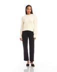 Brylee Crochet Flower Detail Sweater