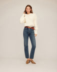 Brylee Crochet Flower Detail Sweater