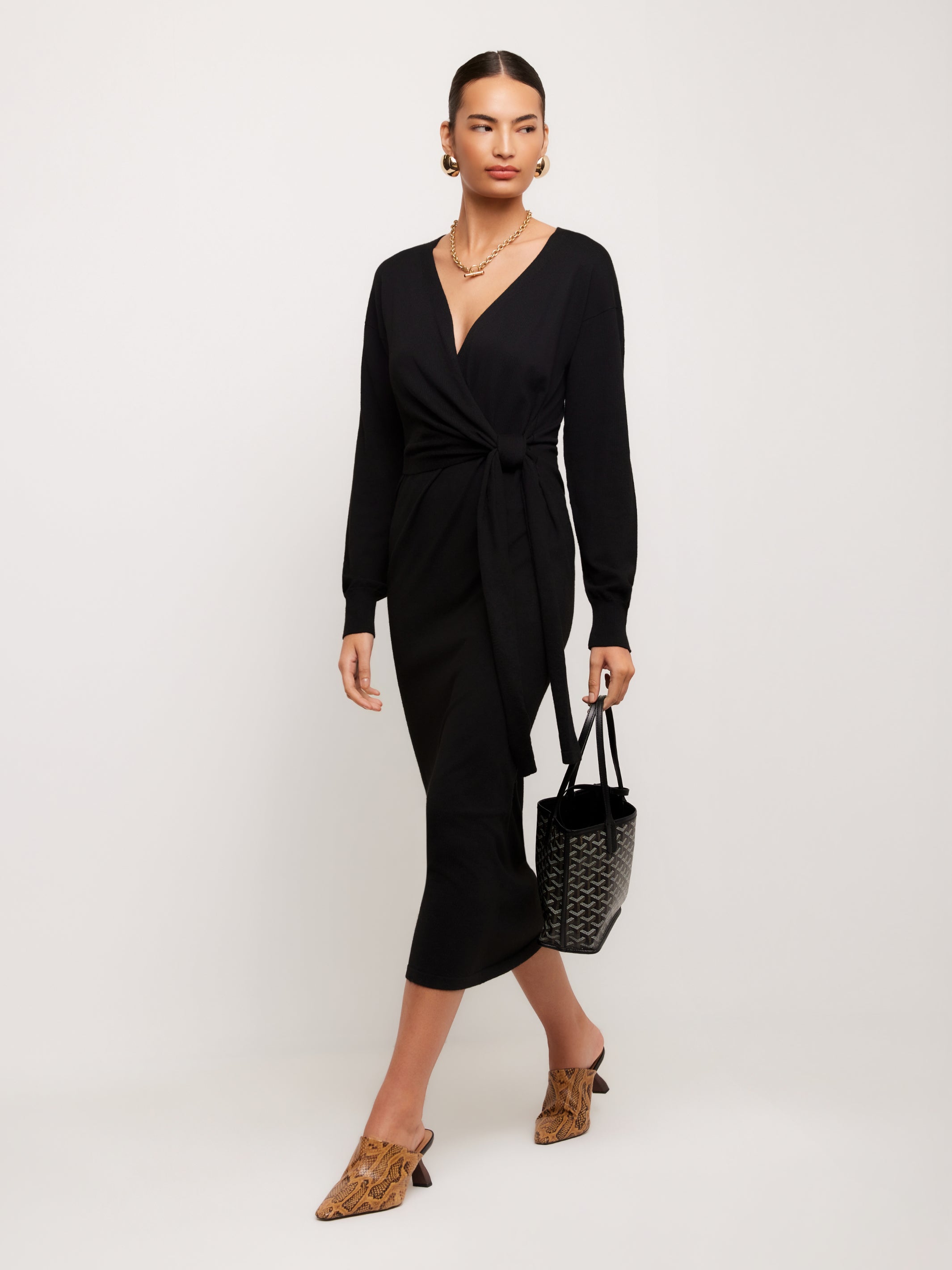 Raya Wrap Sweater Dress