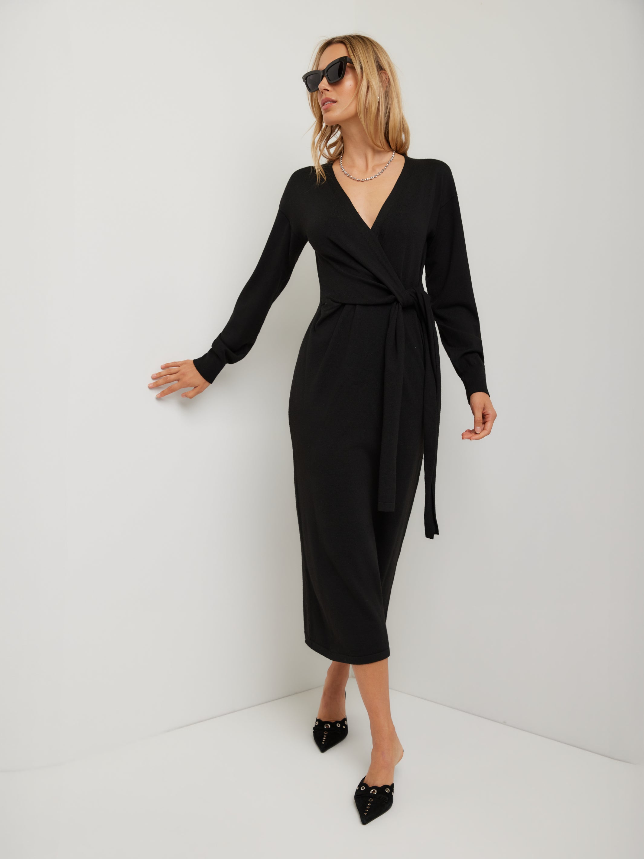 Raya Wrap Sweater Dress
