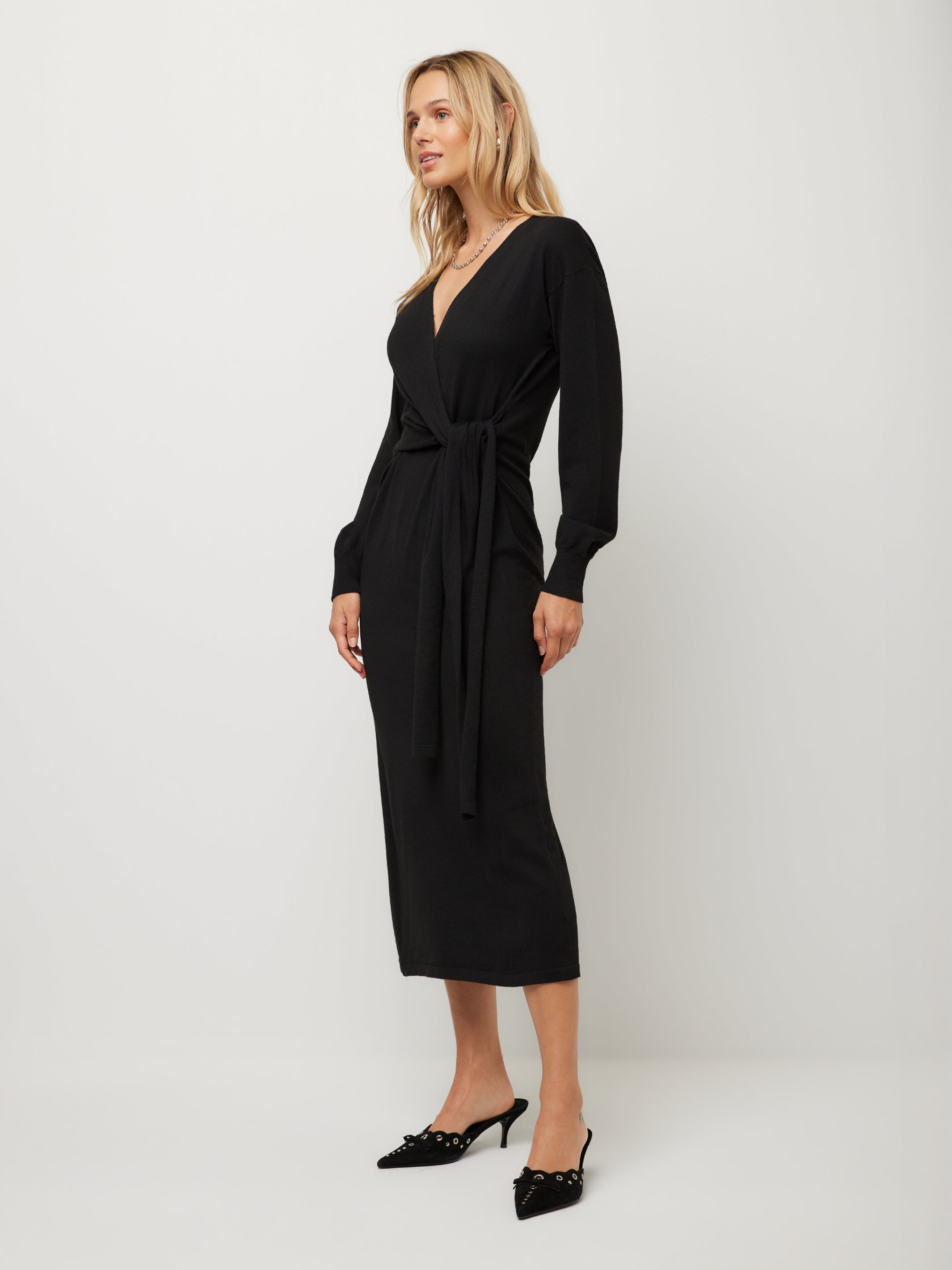 Raya Wrap Sweater Dress