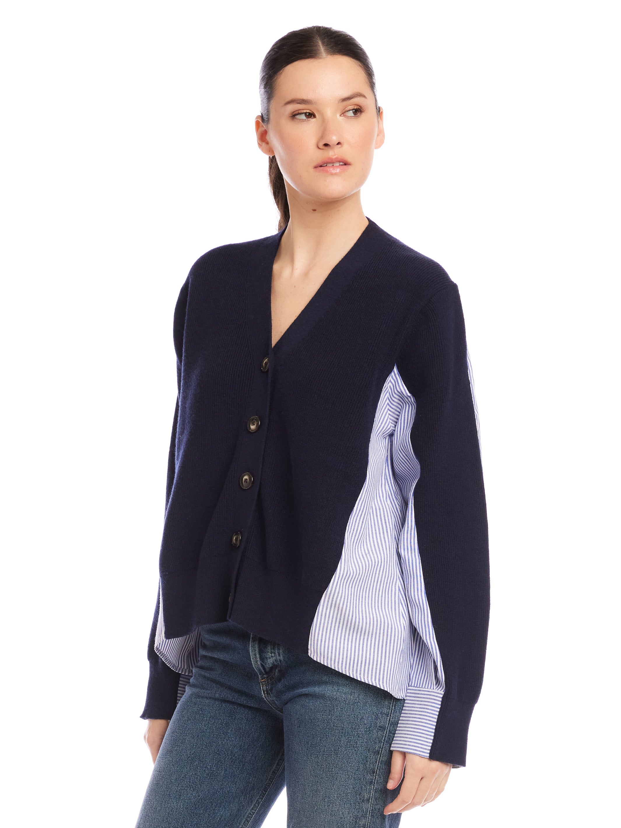 Celine Mixed Media Cardigan