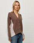 Celine Mixed Media Cardigan