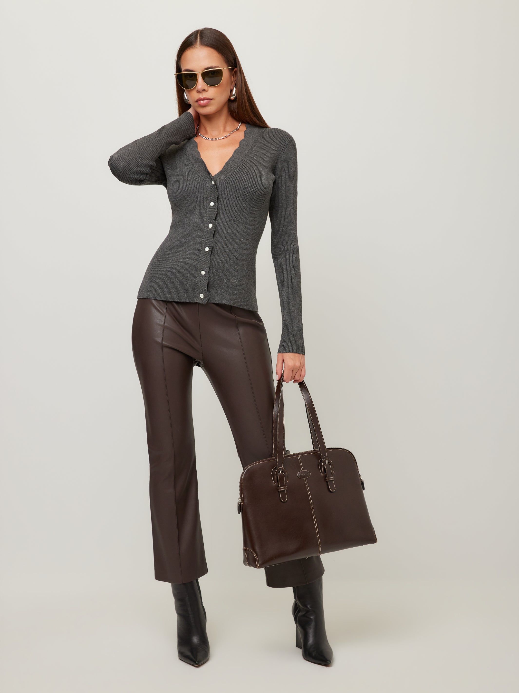 Bliss Scallop Edge Cardigan Sweater