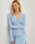 Bliss Scallop Edge Cardigan Sweater