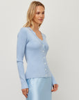 Bliss Scallop Edge Cardigan Sweater