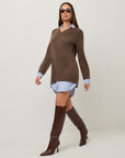 Carrie Mixed Media Sweater Dress