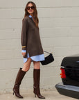 Carrie Mixed Media Sweater Dress
