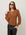 Amelia Bolero Shrug sweater with layered cropped overlay, ribbed trim, voluminous sleeves, and button front closure