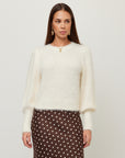 Lia Shirred Sleeve Sweater