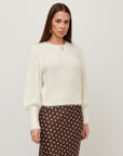 Lia Shirred Sleeve Sweater
