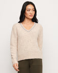 Ash Embellished V-Neck Sweater