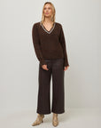 Ash Embellished V-Neck Sweater
