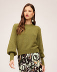 Lia Shirred Sleeve Sweater