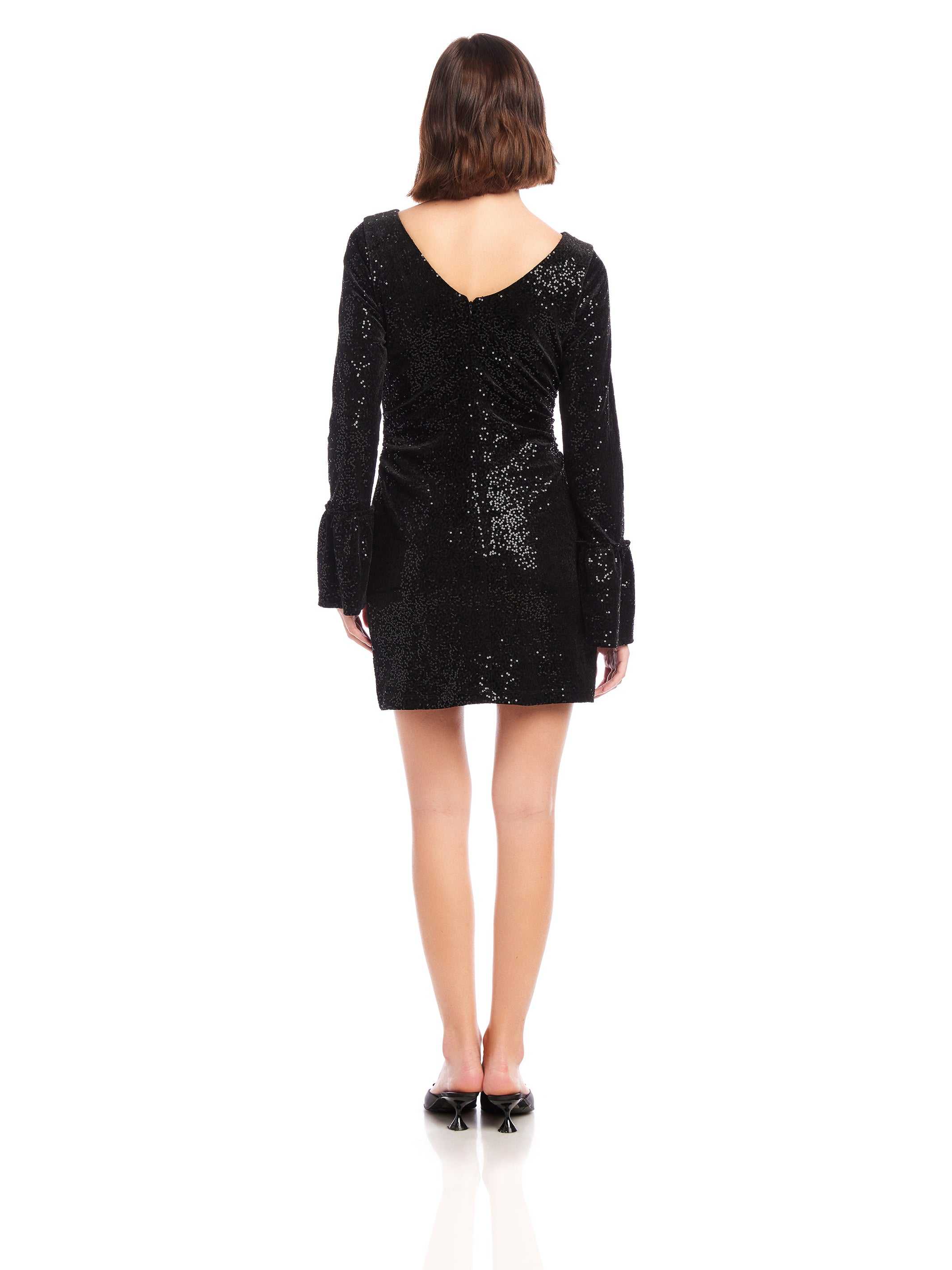 Fifteen Twenty Women's Laurel Bell Sleeve Dress In Black | Size: L Fifteen Twenty Women's Laurel Bell Sleeve Dress In Black | Size: L