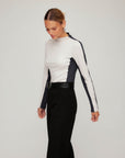 Cass Colorblock Mockneck Top