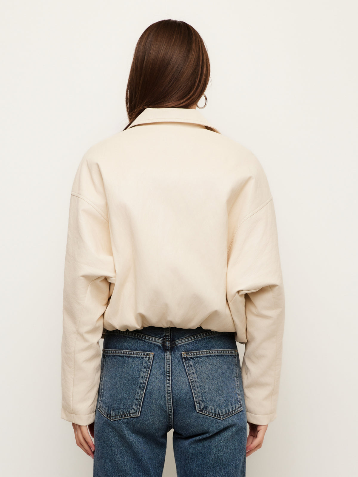 Regin Faux Leather Bomber Jacket