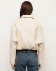 Regin Faux Leather Bomber Jacket