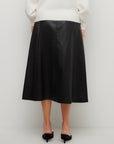 Bodie Faux Leather Midi Skirt
