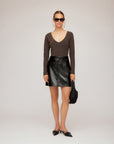 Britney Faux Patent Leather Mini Skirt