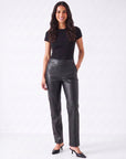 Laurel Faux Leather Straight Leg Pants
