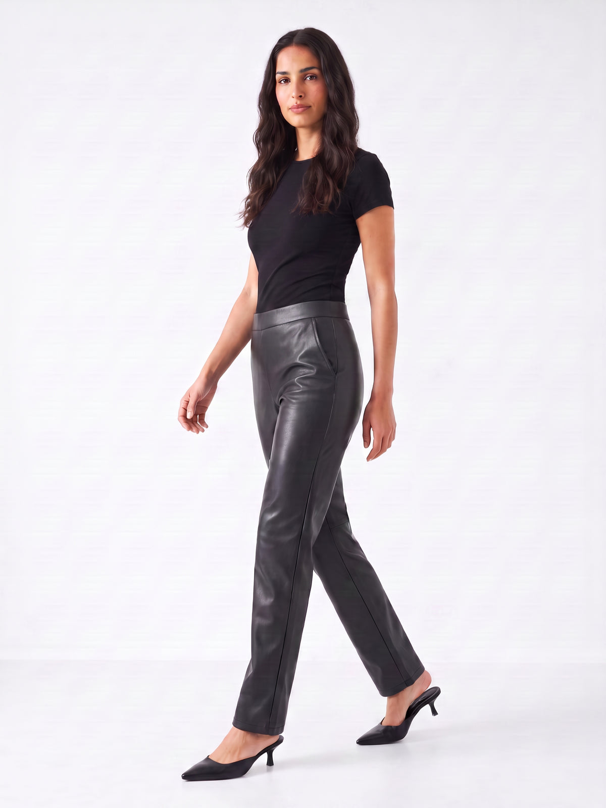 Laurel Faux Leather Straight Leg Pants