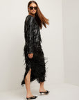 Arden Sequin Midi Pencil Skirt