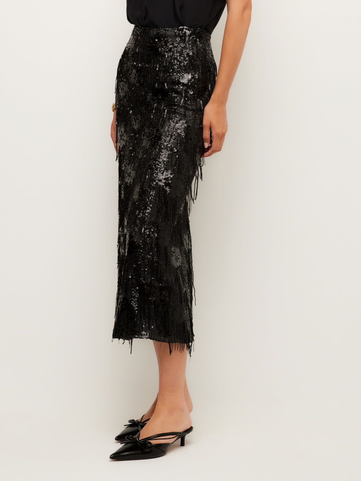 Arden Sequin Midi Pencil Skirt