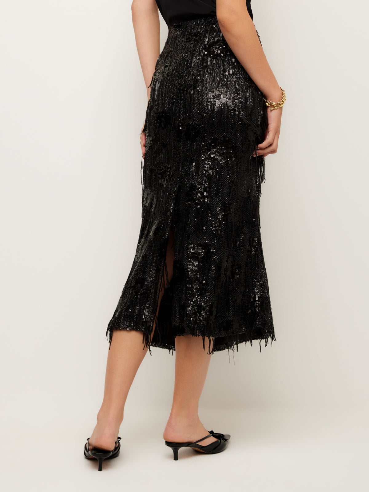 Arden Sequin Midi Pencil Skirt