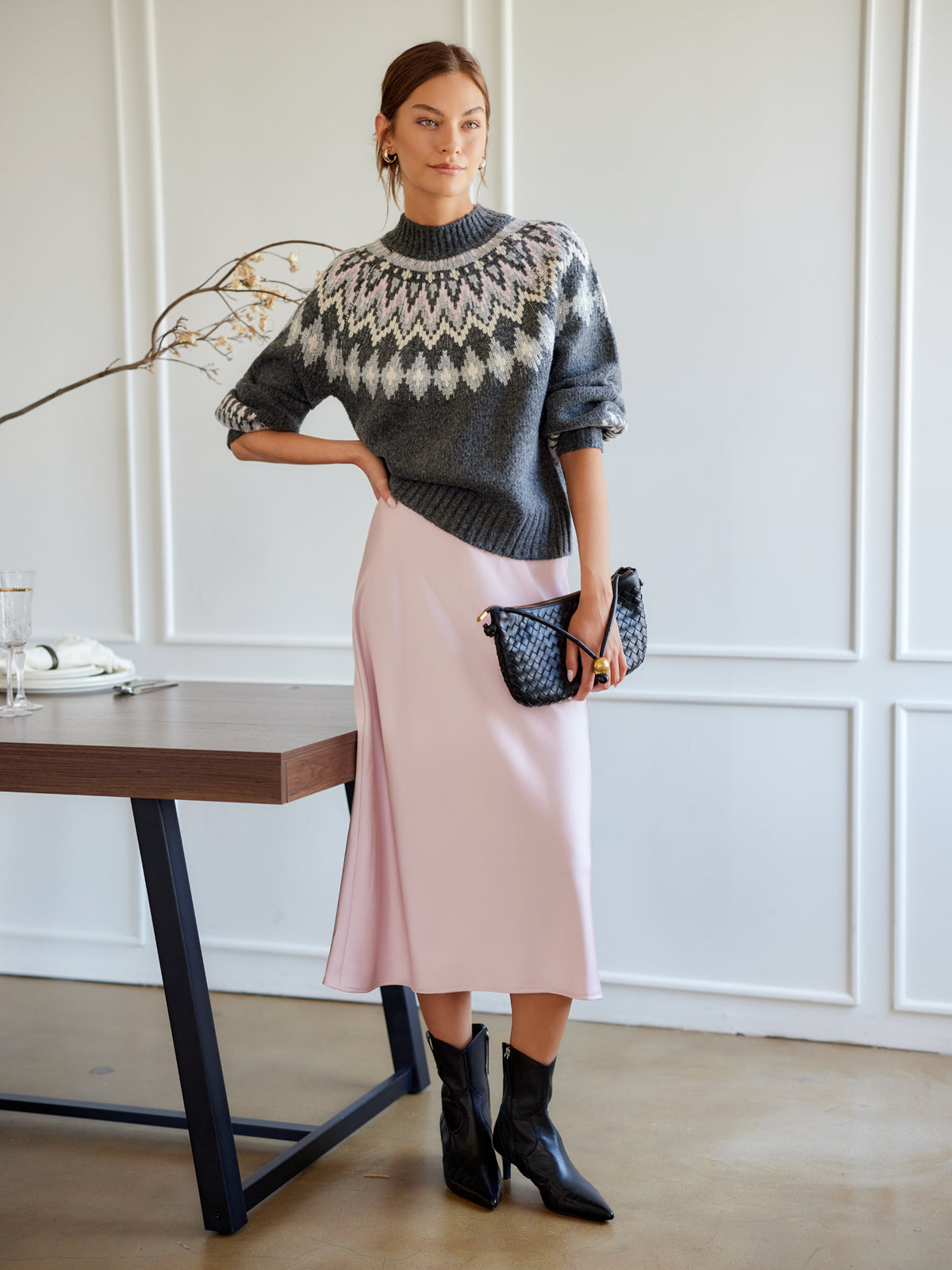 Eva Bias Ankle Skirt