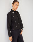 Lisa Embellished Button-Up Top