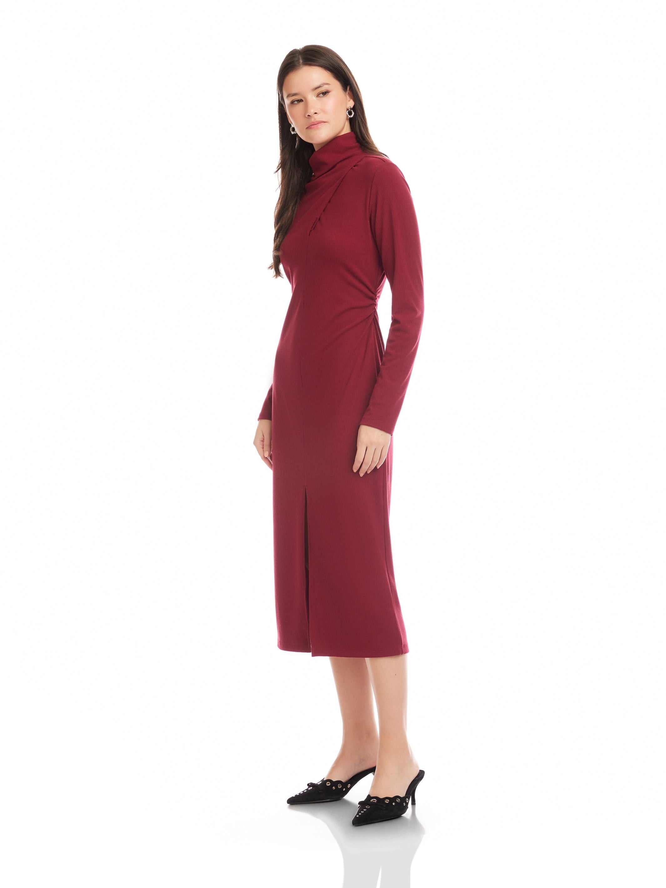 Tasha Turtleneck Midi Dress - Elegant & Versatile Women's Dress Fifteen Twenty Tasha Turtleneck Midi Dress - Elegant & Versatile Women's Dress Fifteen Twenty