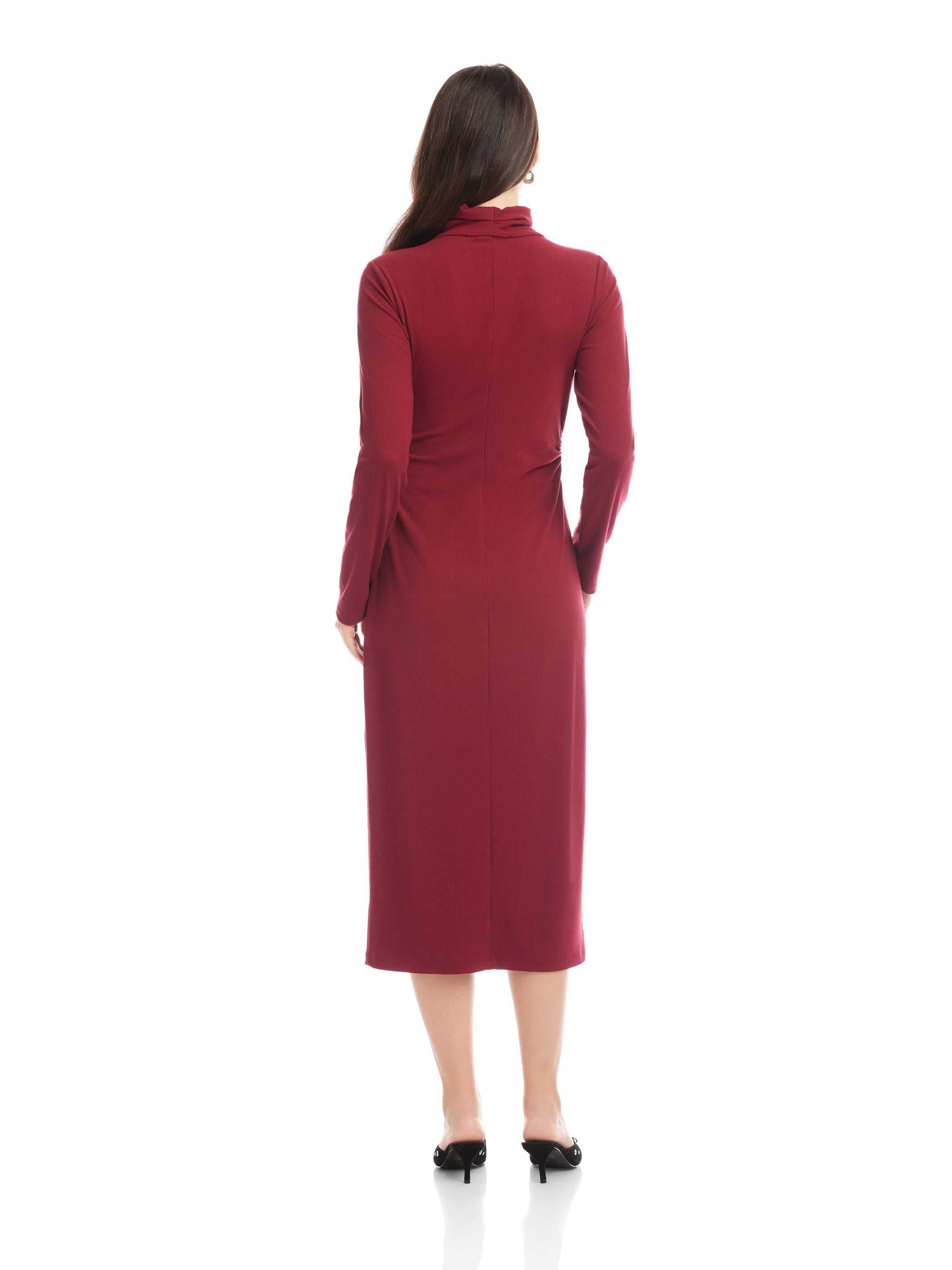 Tasha Turtleneck Midi Dress - Elegant & Versatile Women's Dress
