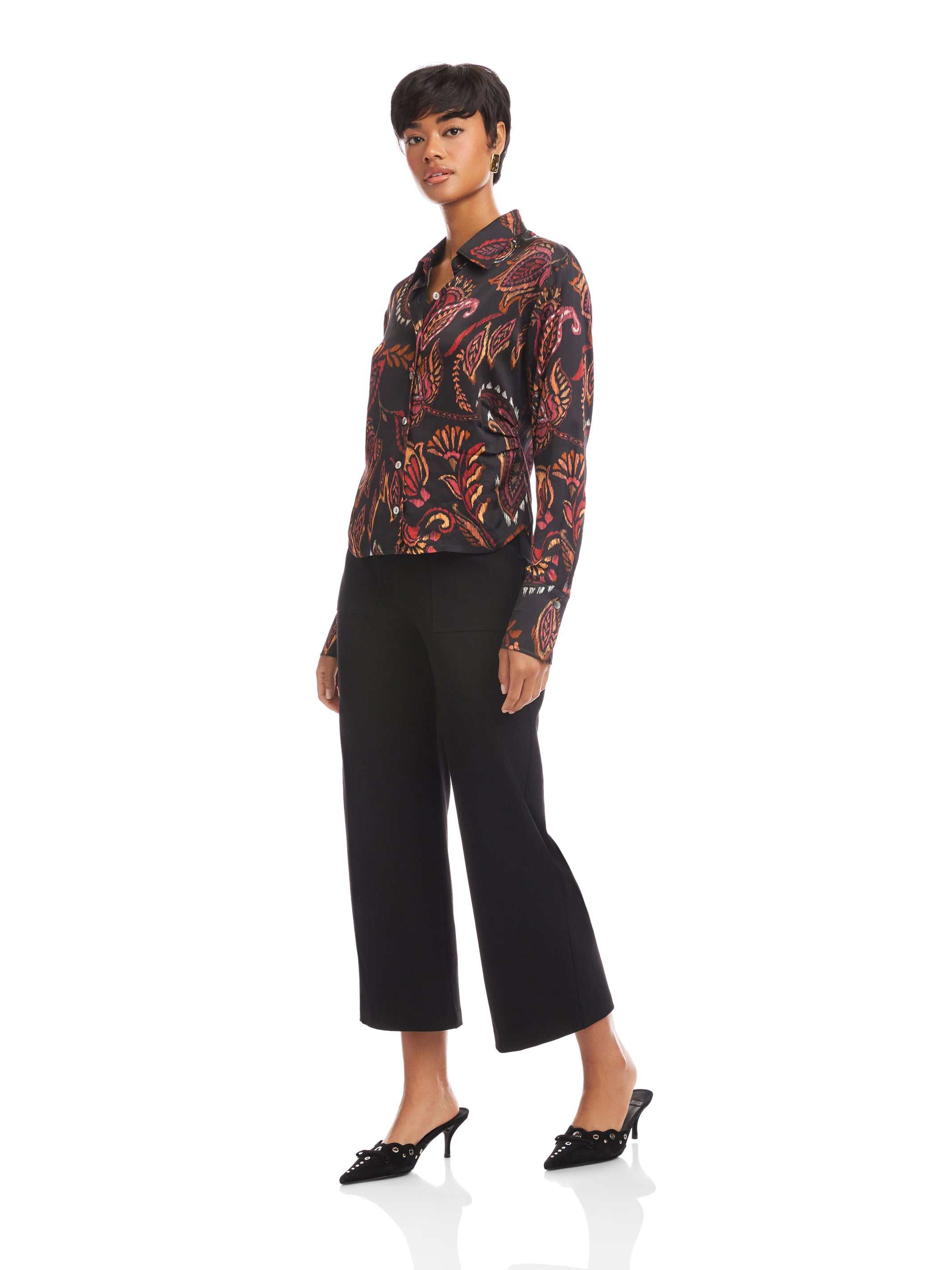 Tawnie Side-Pleat Shirt - Modern Tailoring with Paisley Print | Shop Now Fifteen Twenty Tawnie Side-Pleat Shirt - Modern Tailoring with Paisley Print | Shop Now Fifteen Twenty