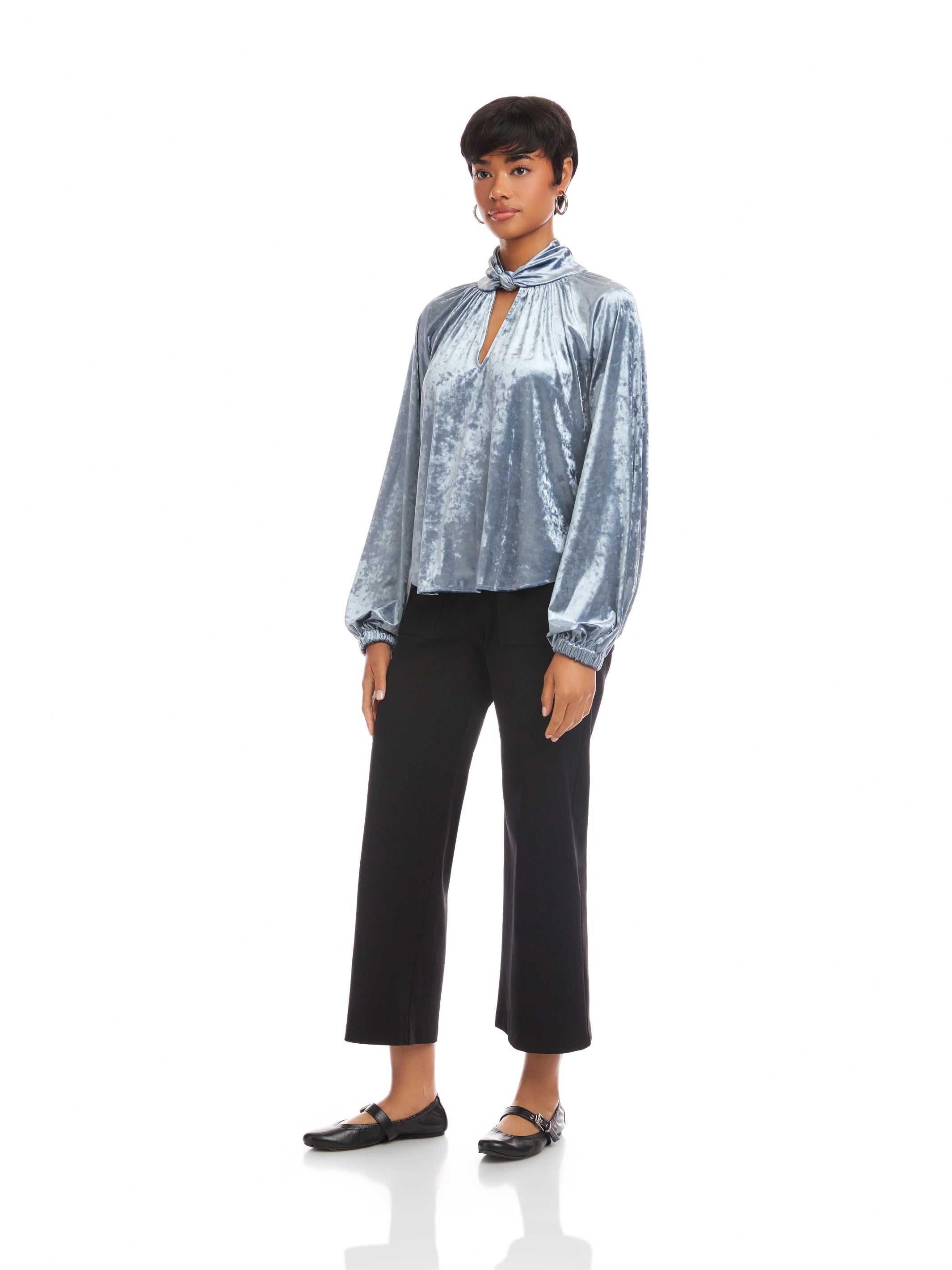 Fifteen Twenty Women's Alana Keyhole Top - Blue - Size M - Ice Fifteen Twenty Women's Alana Keyhole Top - Blue - Size M - Ice