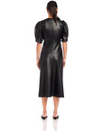 Sierra Faux Leather Midi Dress