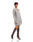 Claylee Crossover Turtleneck Dress